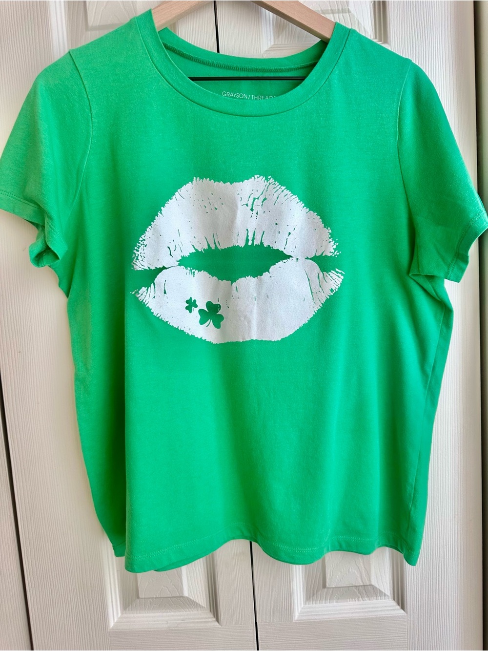 Grayson Threads Bright Green Tee with White Text